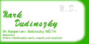 mark dudinszky business card